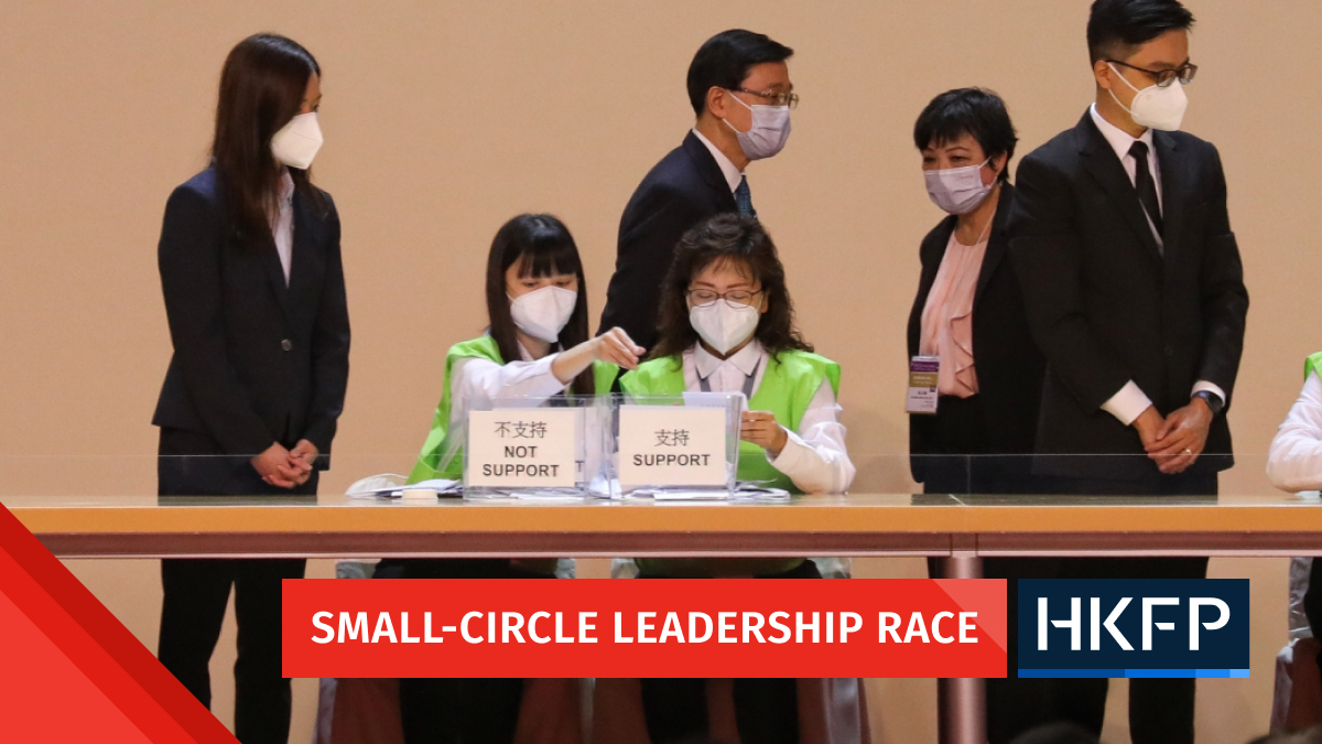 Four blank ballots cast in Hong Kong’s small-circle leadership election
