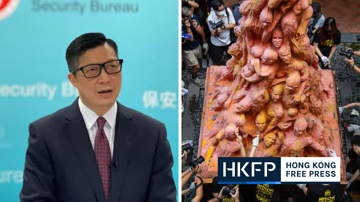 Artistic creations often a ‘pretext’ to endanger nat. security, Hong Kong official tells Tiananmen crackdown statue sculptor