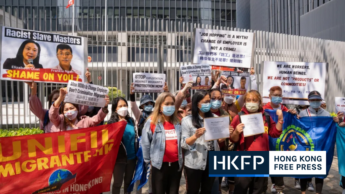 Hong Kong migrant domestic worker unions demand apology from lawmakers who urged ‘job-hopping’ crackdown