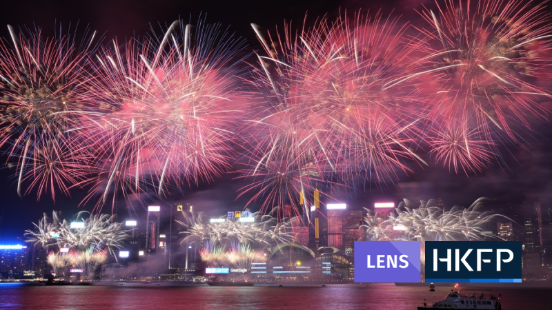 HKFP Lens - Hong Kong marks China's National Day with displays of patriotism, pyrotechnics