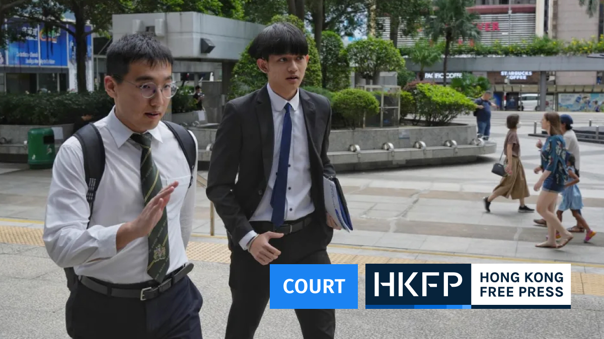 4 former University of Hong Kong student leaders taken into custody to await sentencing in Oct
