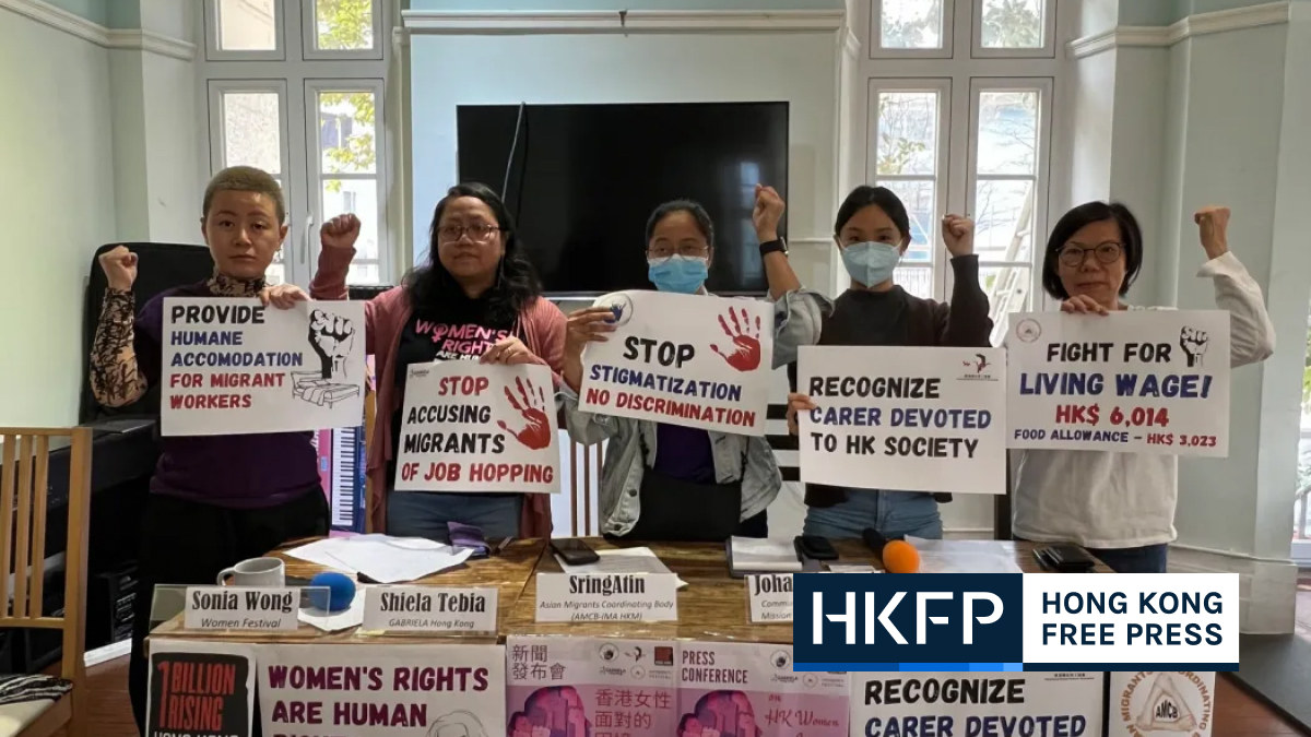 Rights group urge better working conditions for Hong Kong’s domestic workers ahead of Women’s Day