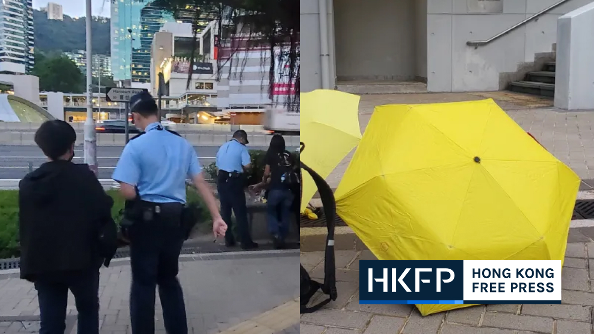Police record identity of handful of Hongkongers marking 8th anniversary of Umbrella Movement
